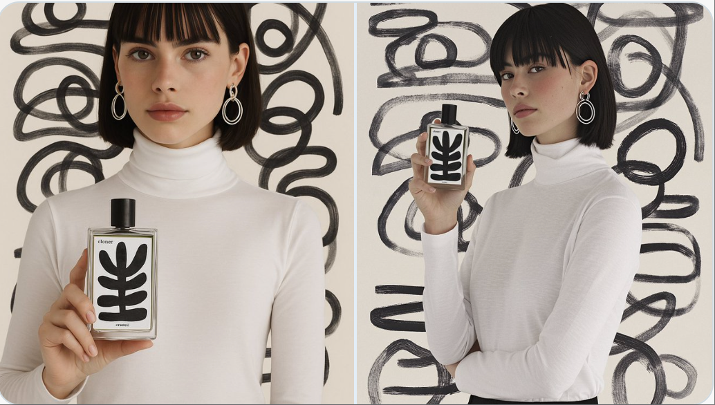 모델의 표시 각도를 변경하여 전시물을 옆으로 보여주기 - 나노 바나나 AI